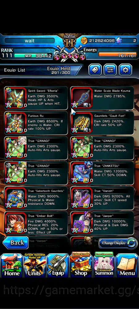 Grand Summoners Accounts Global|Rank 111|17 Ascend|[Inumuta,UP Roy,Chloe,DL image 2