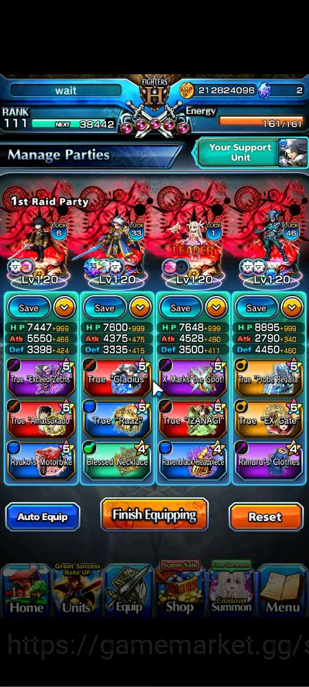 Grand Summoners Accounts Global|Rank 111|17 Ascend|[Inumuta,UP Roy,Chloe,DL image 4