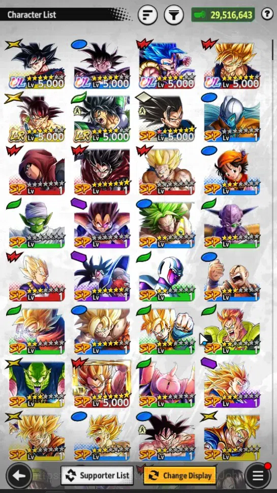 Dragon Ball Legends Accounts Android | Lvl 157|29.5M Total Power|16.1K CC|2 LR| image 3