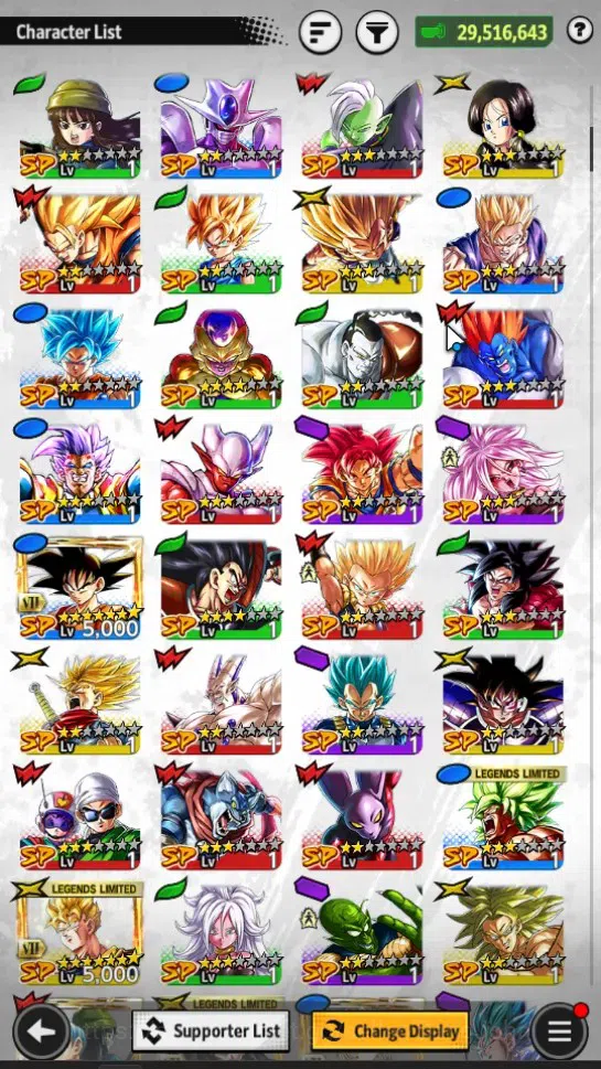 Dragon Ball Legends Accounts Android | Lvl 157|29.5M Total Power|16.1K CC|2 LR| image 4