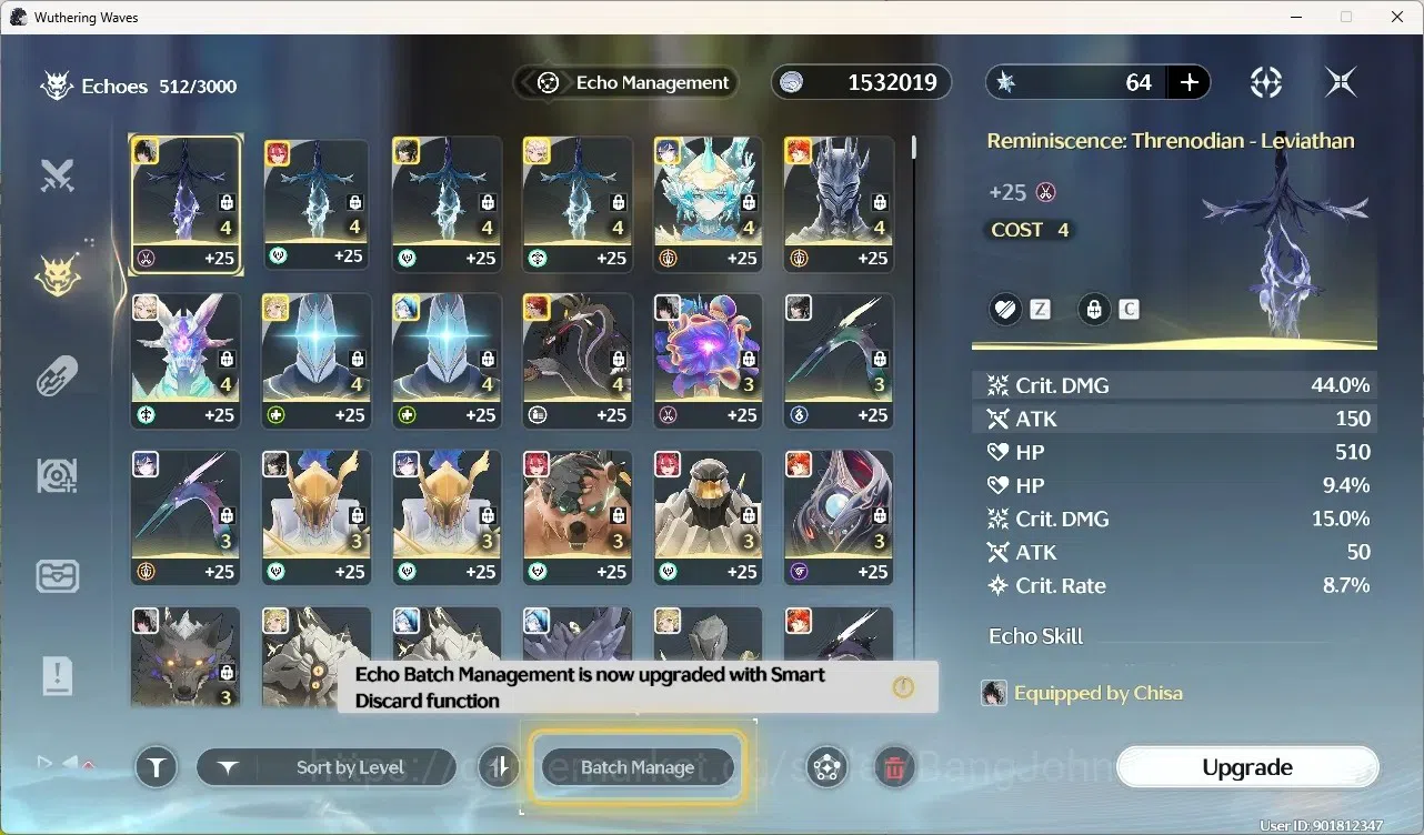 Wuthering Waves Accounts Starter SEA|UL 68|Rank 7| 8 Char Limited[Iuno,Cartethyia,Chisa,Augusta]+Sign,Ciaccona,Qiuyuan,2 11