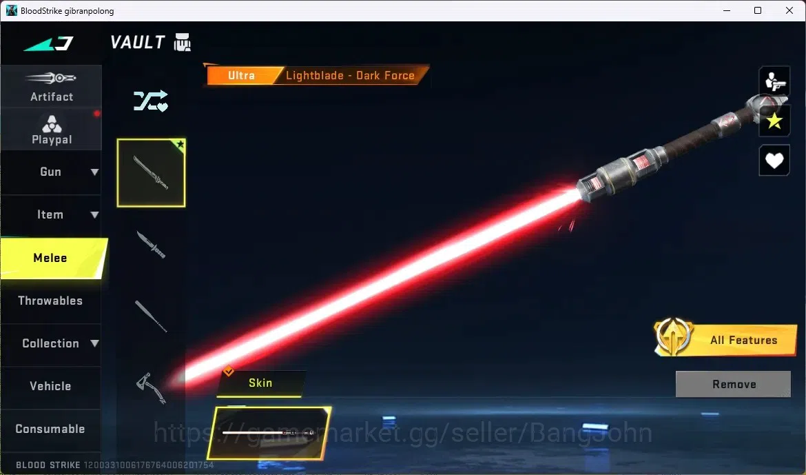 Blood Strike Accounts ASIA | 1 ULTRA MELEE: Lightblade-Dark Force | 1 LE image 2