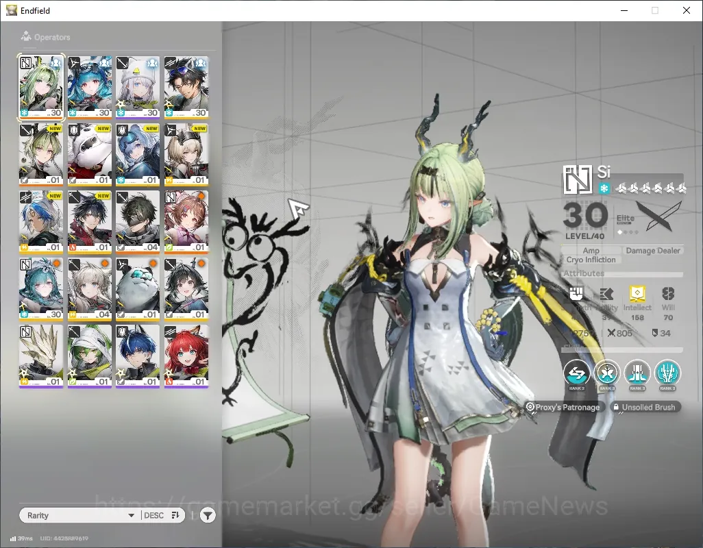 Arknights: Endfield Accounts ASIA|Lv 16|8K Oro+3K Ars|4 SSR 1 Limited + 3 (*6 Weapon)|(Si)+Sign|Ardelia,Lifeng,Last 1