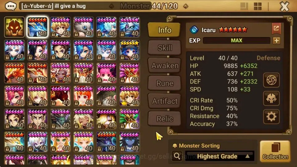 Summoners War: Sky Arena Accounts Mid-Game GLOBAL Lv 60|1 LD[Veronica]|20 Total NB5[Ereshion,Haegang,Tiana,Riley,Etc]+44 10