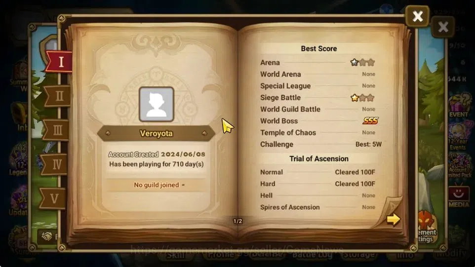 Summoners War: Sky Arena Accounts Mid-Game GLOBAL Lv 60|1 LD[Veronica]|20 Total NB5[Ereshion,Haegang,Tiana,Riley,Etc]+44 3