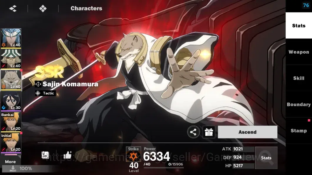 BLEACH: Soul Resonance Accounts NuverseSEA|Lv25|4 SSR[Grimjow,Ichigo Bankai]+Stamp image 10
