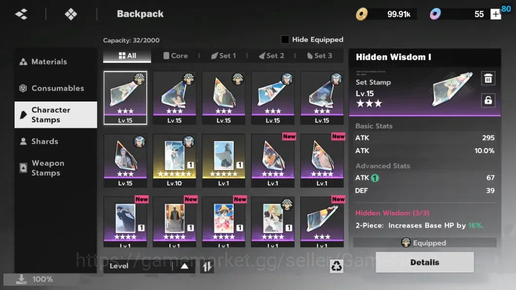BLEACH: Soul Resonance Accounts NuverseSEA|Lv25|4 SSR[Grimjow,Ichigo Bankai]+Stamp image 15