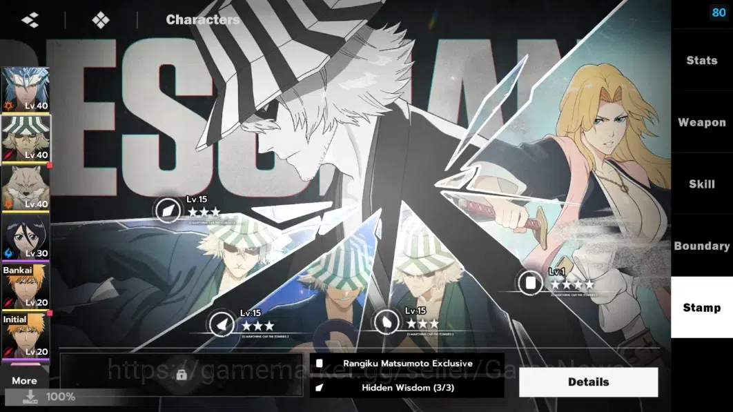BLEACH: Soul Resonance Accounts NuverseSEA|Lv25|4 SSR[Grimjow,Ichigo Bankai]+Stamp image 9