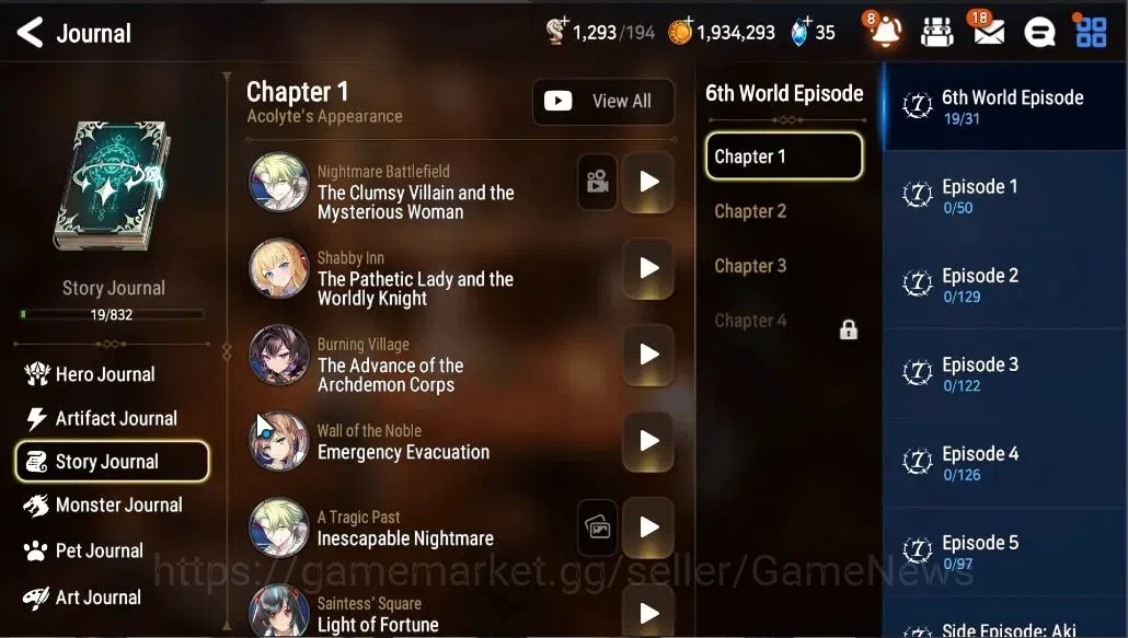 Epic Seven Accounts GLOBAL UNVERIF|New Era|Starter|2 ML(NM Luna, Harse image 7