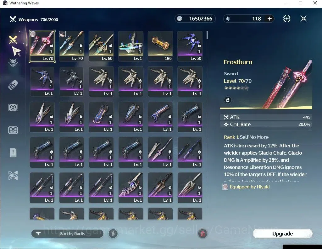 Wuthering Waves Accounts EU | UL 50 | 1 Limited | [Hiyuki R6+Sign] | Data B image 5