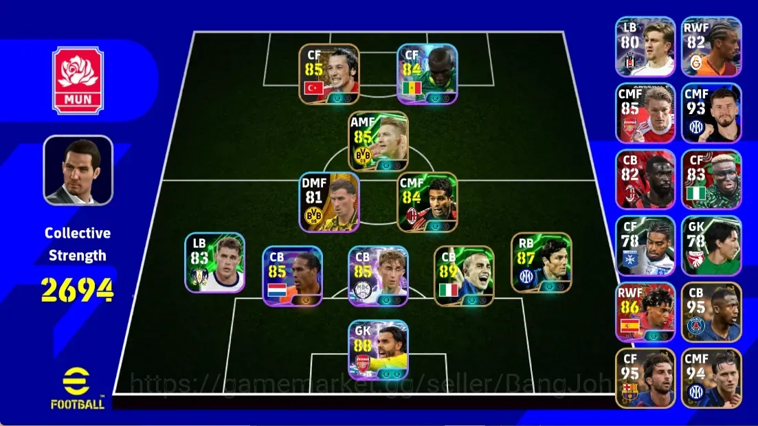 eFootball Accounts Legends & Iconic Players Mobile |PW 2694|Epic Fabio Cannavaro,Marco Reus,Serginho,Ilham Mansiz|Shwt David 1