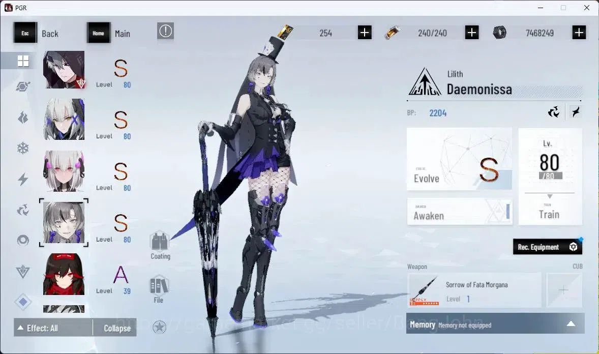 Punishing: Gray Raven Accounts ASIA | Lv84|[S Lucia CW+Sign,S Daemonissa+Sign,S E image 12