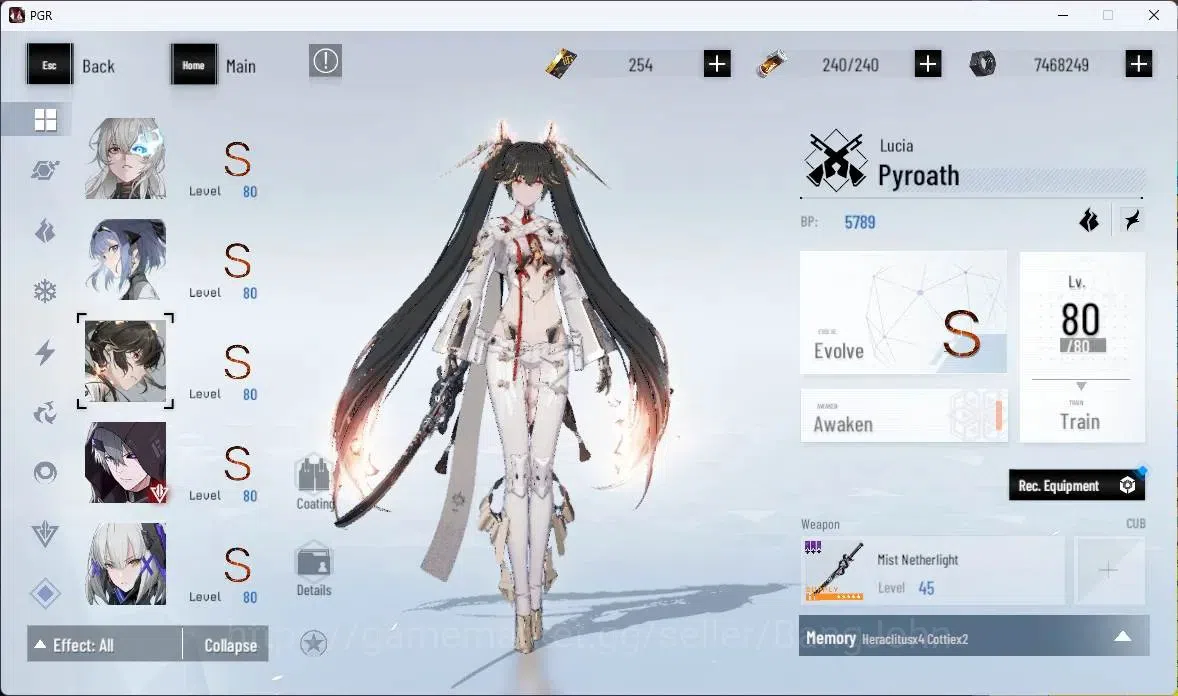 Punishing: Gray Raven Accounts ASIA | Lv84|[S Lucia CW+Sign,S Daemonissa+Sign,S E image 8