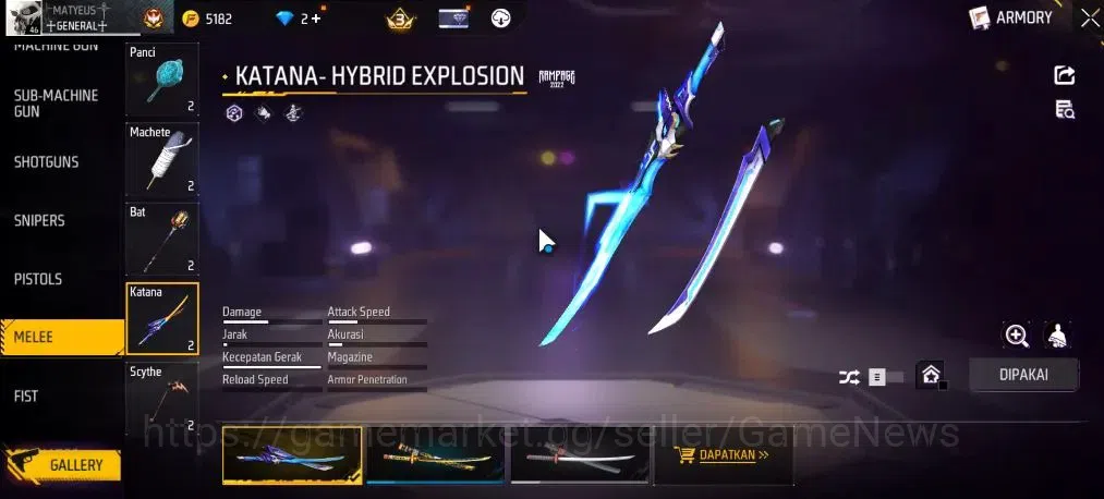 Free Fire Accounts Indonesia|M1887 Sterling Conqueror Lv5+Hand Of Hop image 4