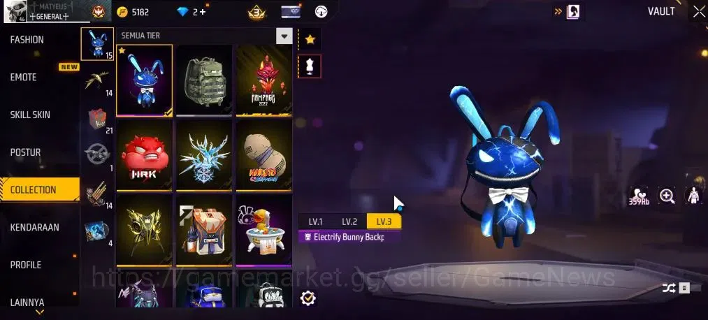 Free Fire Accounts Indonesia|M1887 Sterling Conqueror Lv5+Hand Of Hop image 9