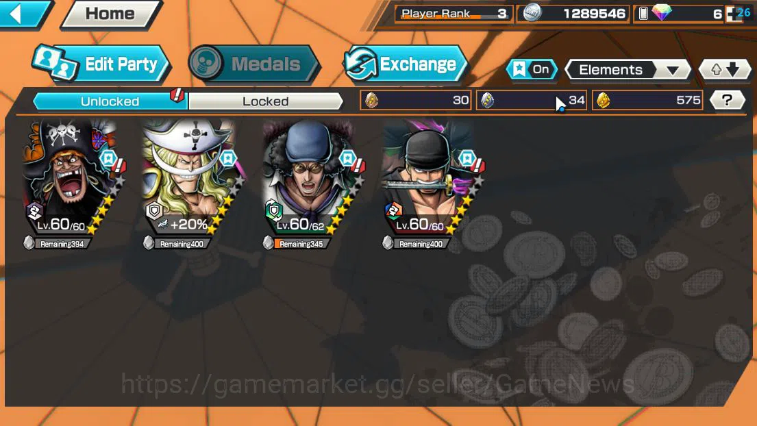 One Piece Bounty Rush Accounts Global|4 EX|TFE Marshal D.Teach ,GP Edward Newgate image 4