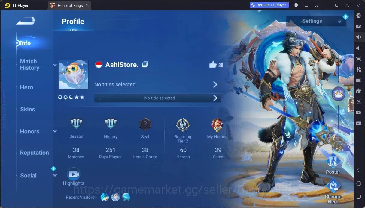 Honor of Kings Accounts Rare Skin Global|60H 39S|Precious: Zhang Fei|2 Legend|2 LOM|1 Nobility|7 Epic|9 Rare|1 Event 1