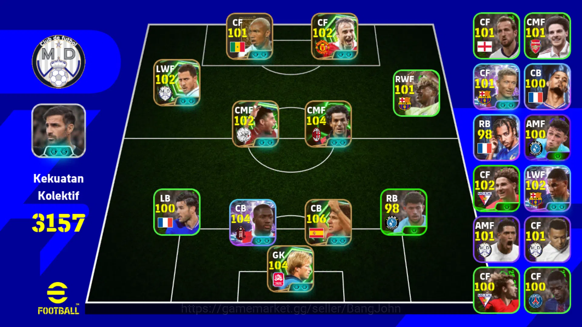 eFootball Others Power 3157 | Konate Showtime | Puyol Epic db | Ber image 1