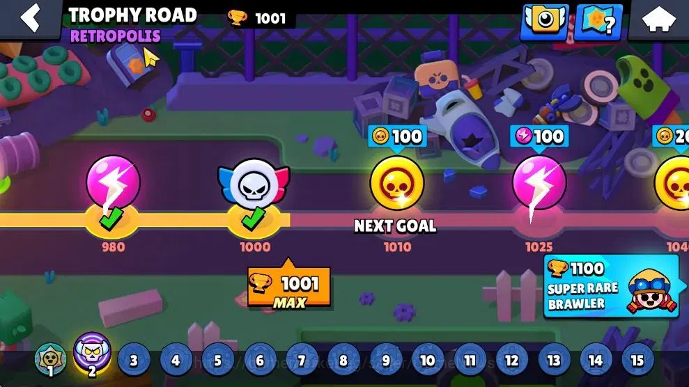 Brawl Stars Accounts 1001 Trophy|13 Brawlers 2 Max Lv [Nita,Shelly]|1 Epic Skins 1 SR|2 Buffies|CN On|Take Email|BRS968 10