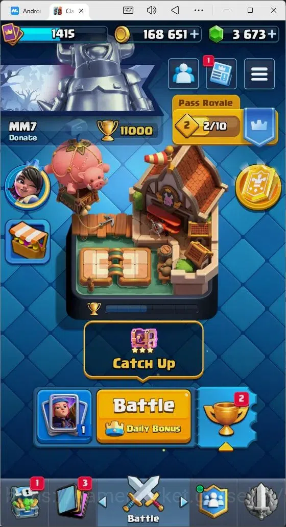 Clash Royale Accounts Mobile |Trophy 11000|2 Hero Cards1|10 Evo|7 Champ| image 1