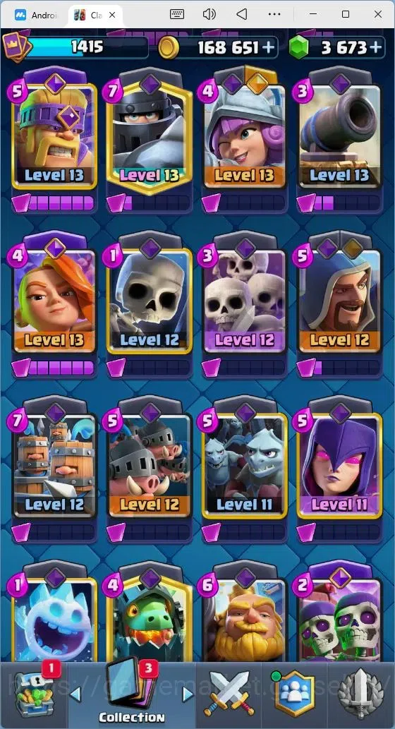Clash Royale Accounts Mobile |Trophy 11000|2 Hero Cards1|10 Evo|7 Champ| image 5