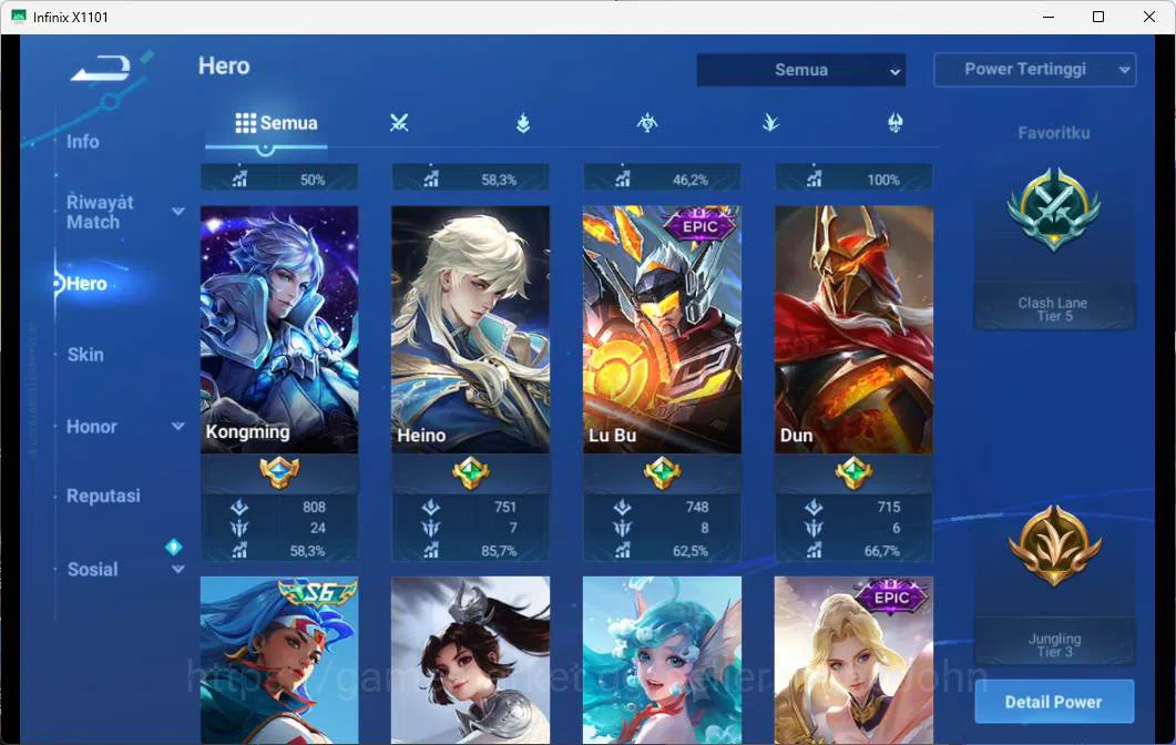 Honor of Kings Accounts GLOBAL | HERO 110, SKIN 106 LEGEND LIXIN, LEGEND L image 10