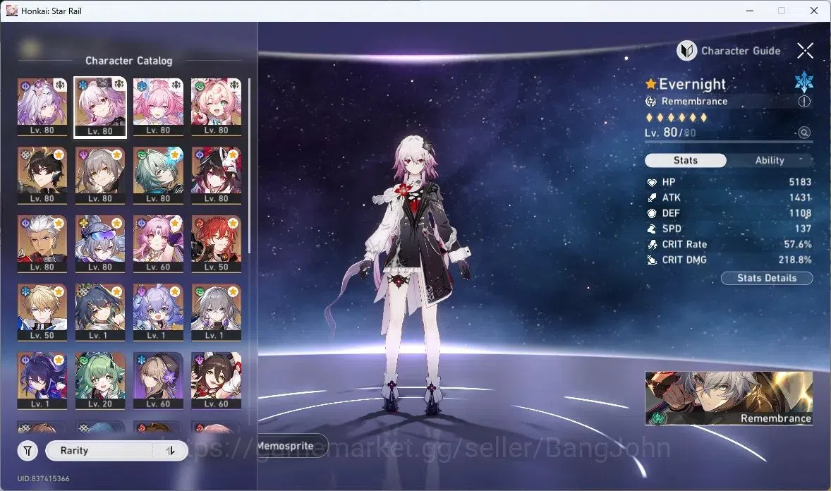 Honkai Star Rail Accounts ASIA | TL 66 | Castorice+Sign | Evernight+Sign | C image 17