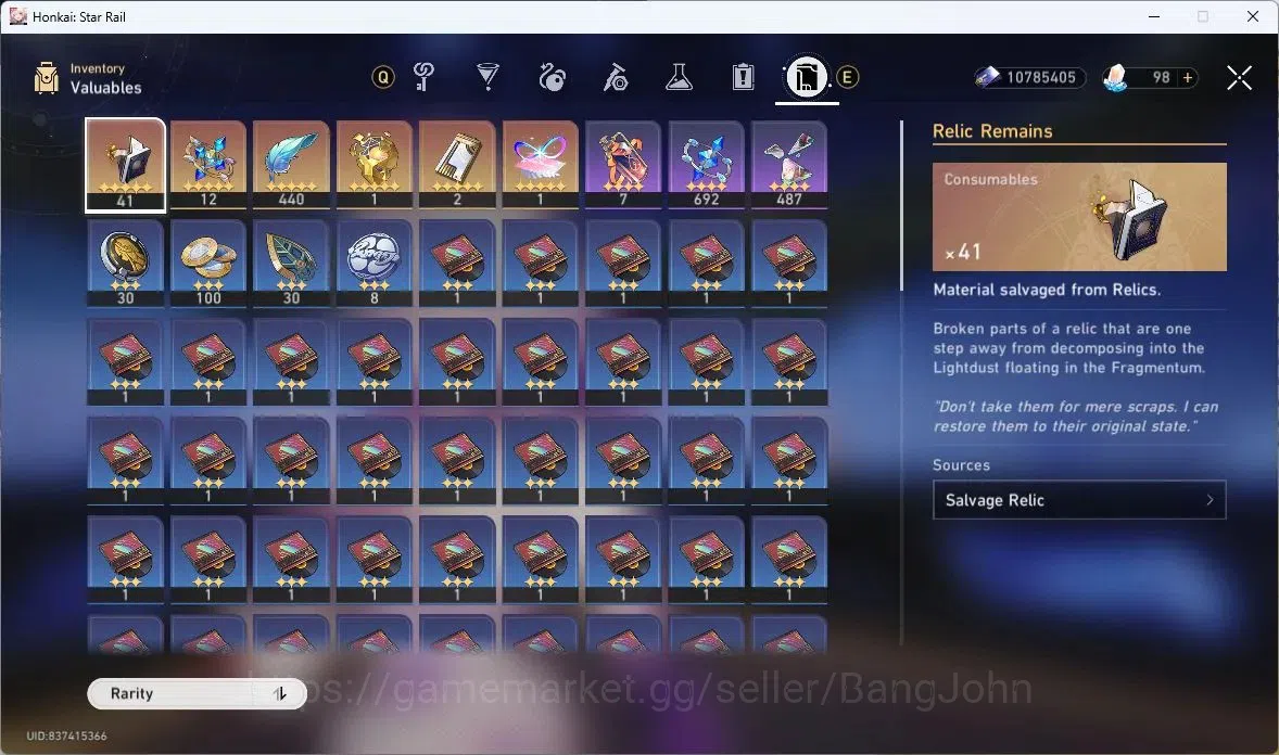 Honkai Star Rail Accounts ASIA | TL 66 | Castorice+Sign | Evernight+Sign | C image 2