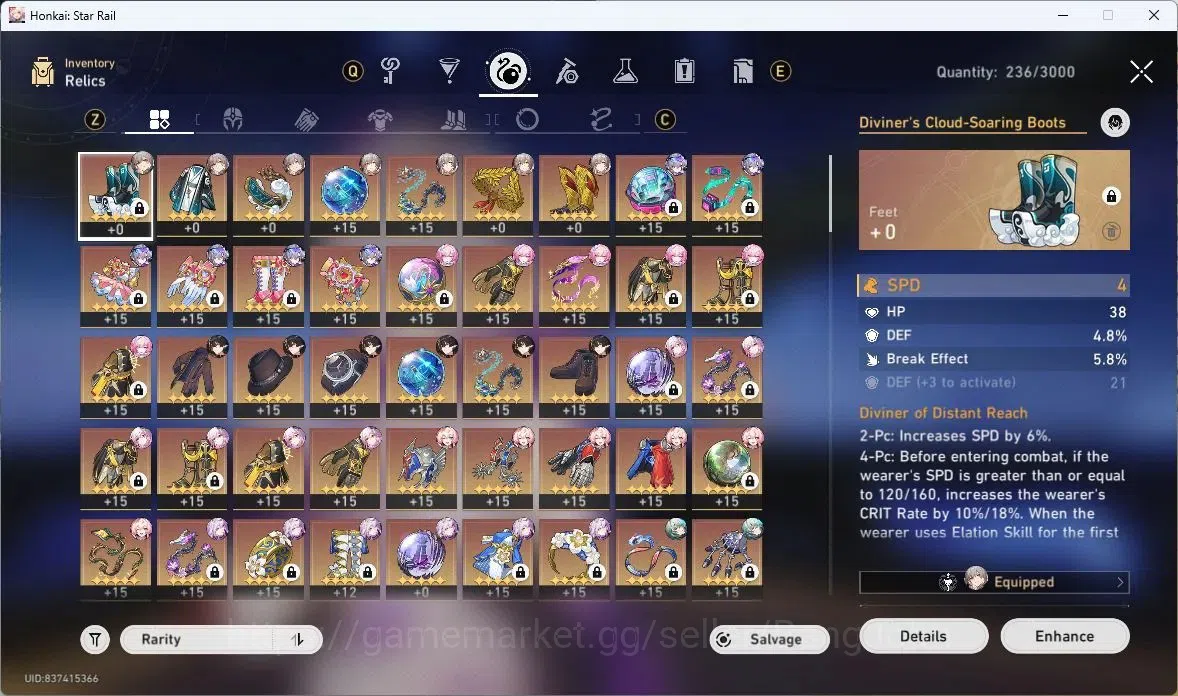 Honkai Star Rail Accounts ASIA | TL 66 | Castorice+Sign | Evernight+Sign | C image 6