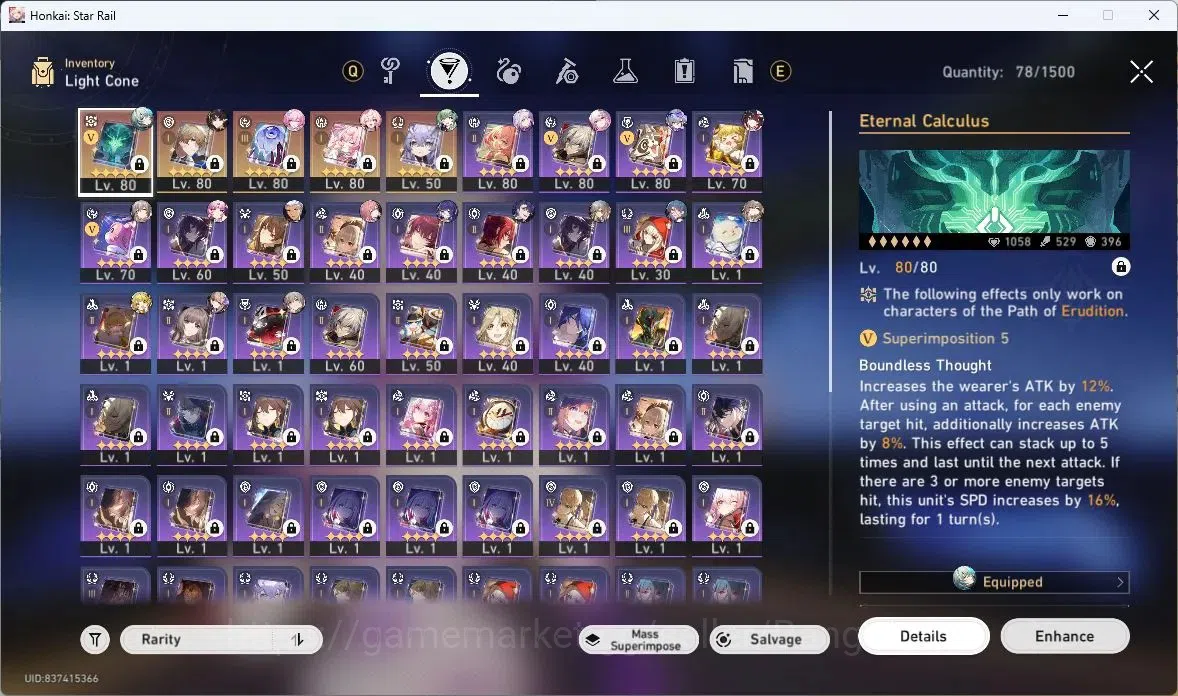Honkai Star Rail Accounts ASIA | TL 66 | Castorice+Sign | Evernight+Sign | C image 7