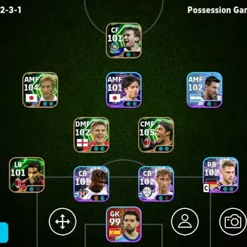 eFootball Accounts Legends & Iconic Players Mobile|PW 3100|Rui Costa Epic,Hidetoshi Nakata Epic,Joshua Kimmich ShowT,Dean