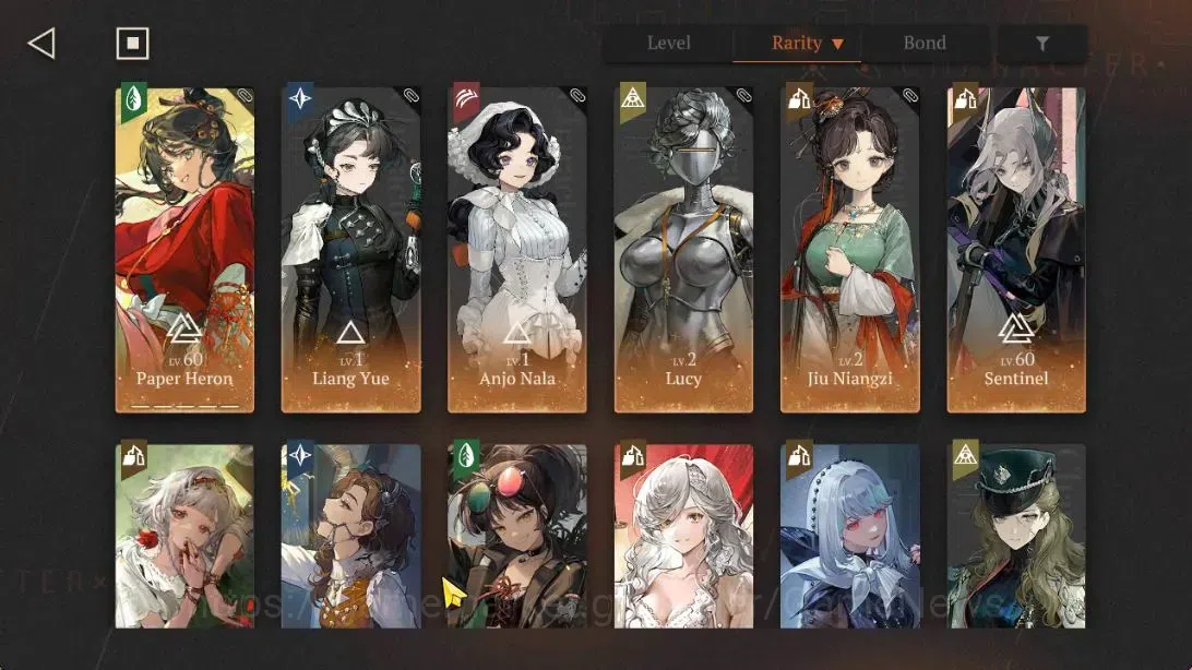 Reverse: 1999 Accounts Midgame GLOBAL|Lv51|19(*6Crew)(6Limit)|[PaperHeronP5,LiangYue,Sentinel]+Psy[Anjo Nala,Lucy,Jiu 3