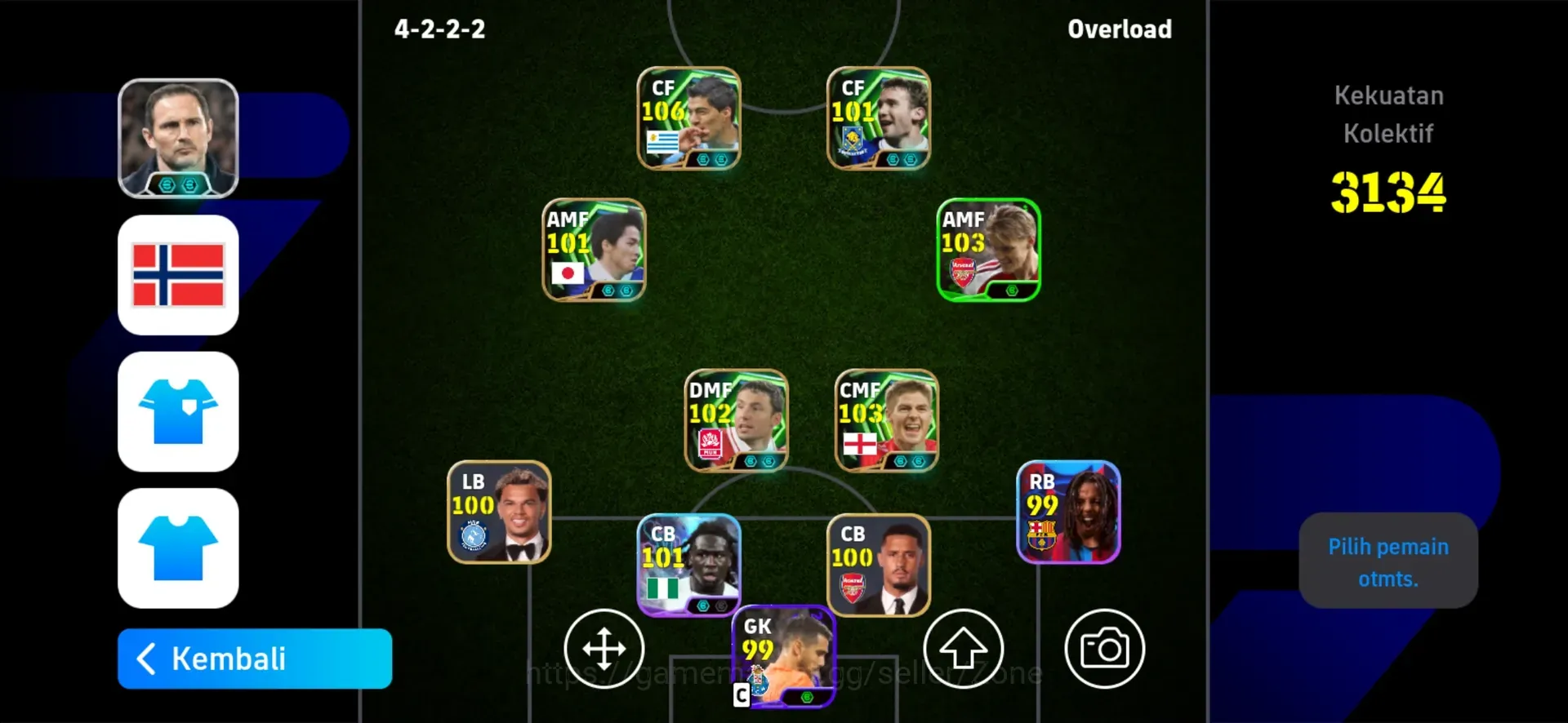 eFootball Accounts Legends & Iconic Players Mobile|PW 3134|Epic Luis Suárez, Mark van Bommel, Andriy Shevchenko|Showtime 1