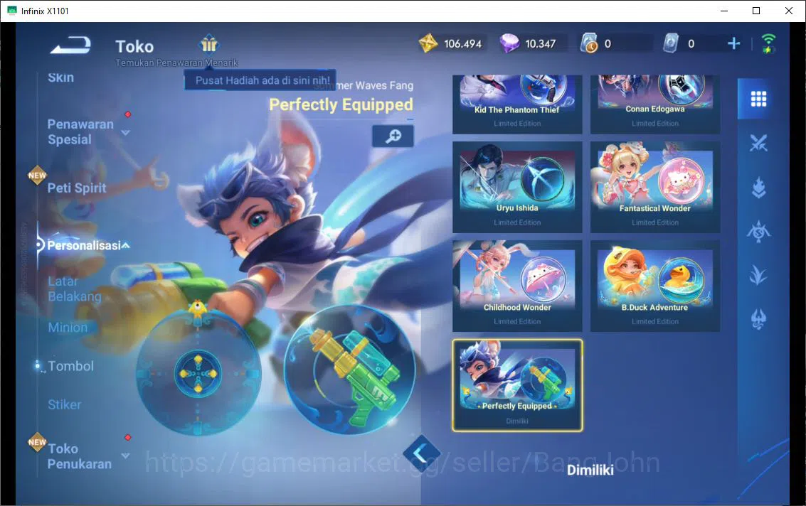 Honor of Kings Accounts GLOBAL|90H|71S|LG=ALLAIN|LNY=DA QIAO|AFO=MAYENE|KW image 3