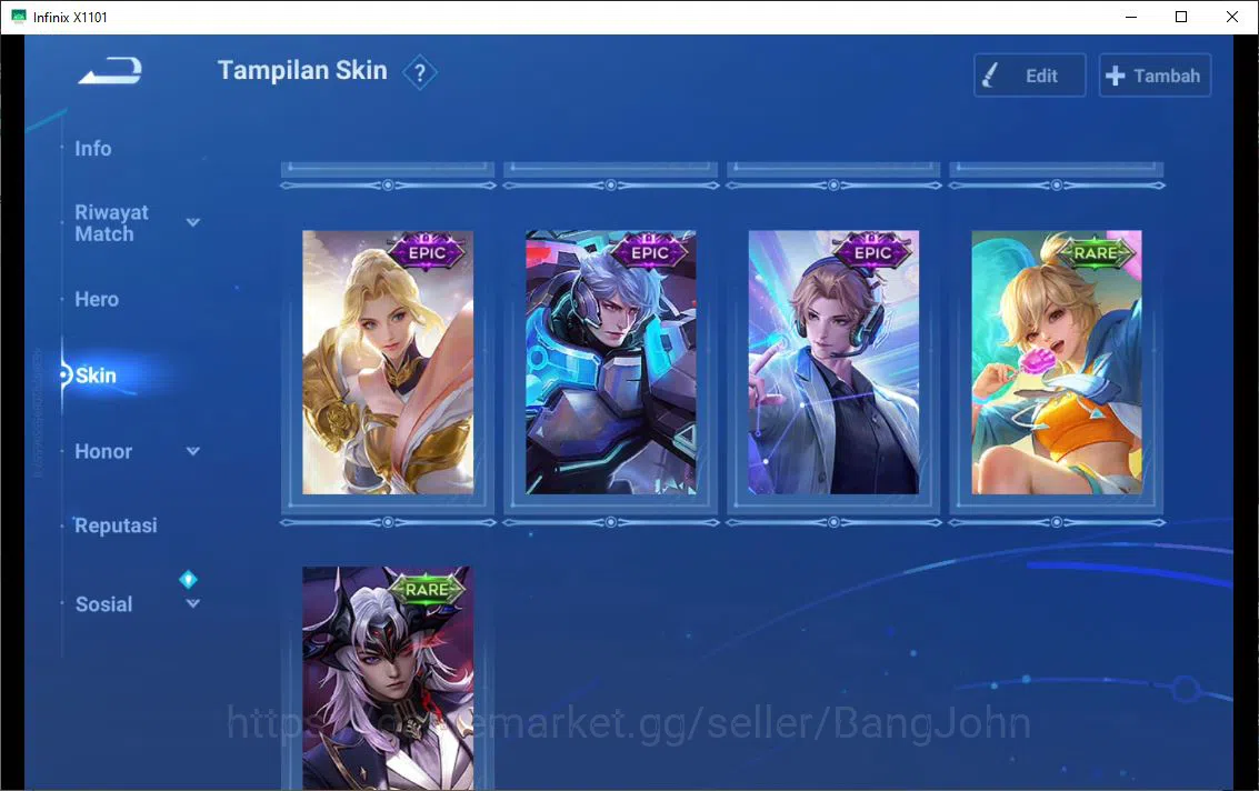 Honor of Kings Accounts GLOBAL|90H|71S|LG=ALLAIN|LNY=DA QIAO|AFO=MAYENE|KW image 4