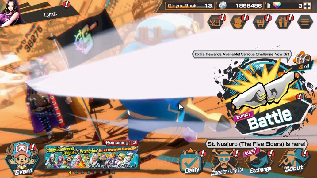 One Piece Bounty Rush Accounts Mid-Tier Global|9EX|G5 luffy,T5E Saturn,FilmZ Zephyr,OnM Yamato,RoO Zoro,T4E D.Teach,KoP