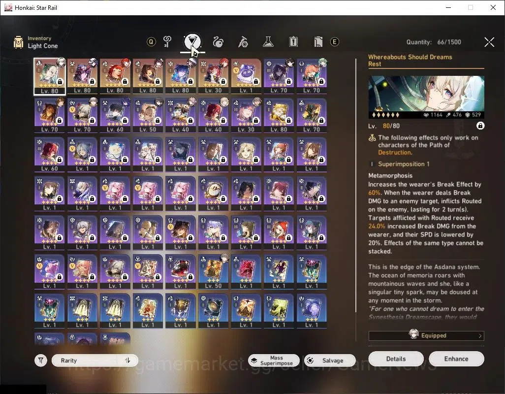 Honkai Star Rail Accounts ASIA|TL 66|9 Limited|(The Dahlia,Fire Fly,Sparkle, image 5