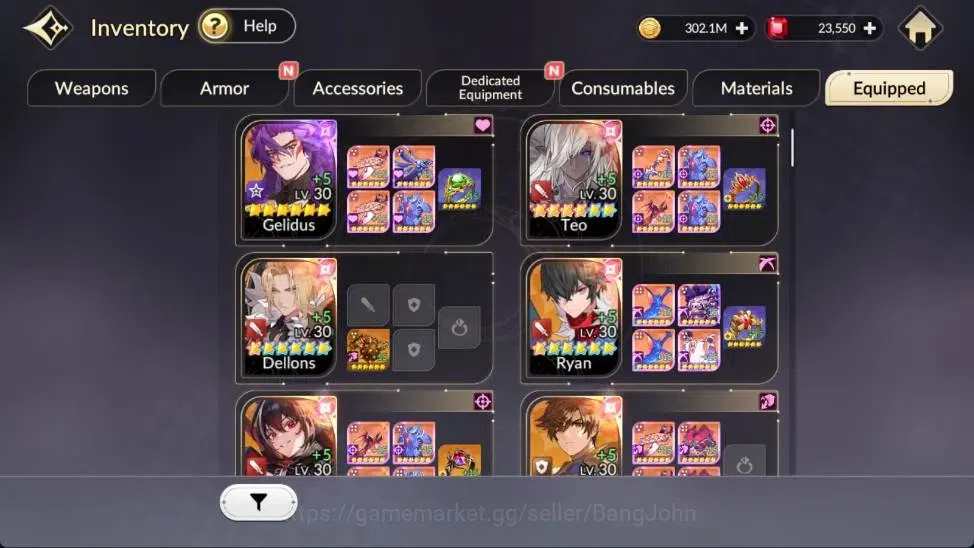 Seven Knights Re:Birth Accounts Global|FullEX5(Melia,Fai,Rosie,Juri,Gelidus)24TC6( image 11