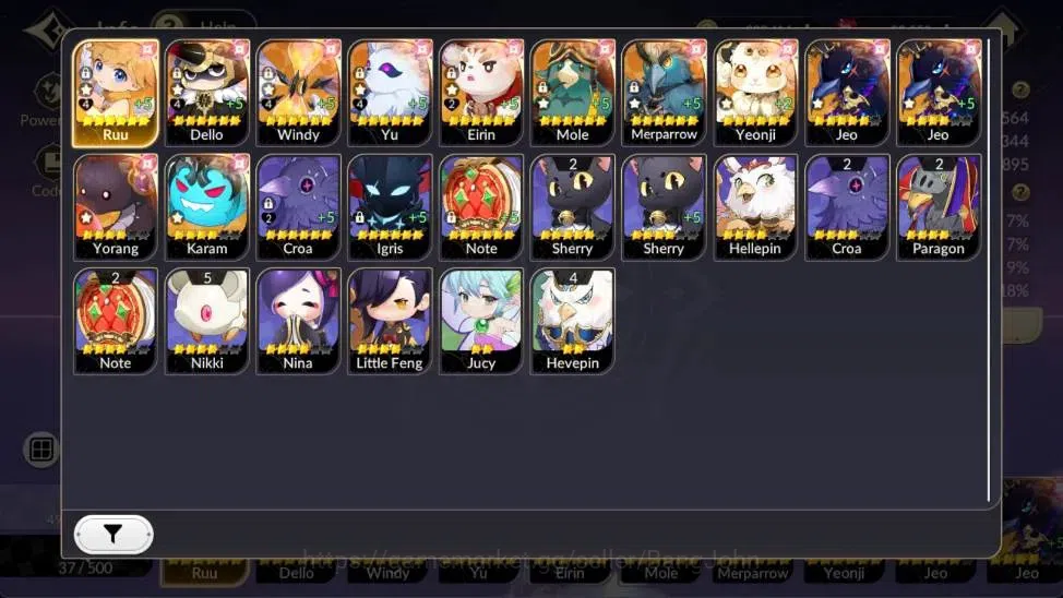 Seven Knights Re:Birth Accounts Global|FullEX5(Melia,Fai,Rosie,Juri,Gelidus)24TC6( image 15