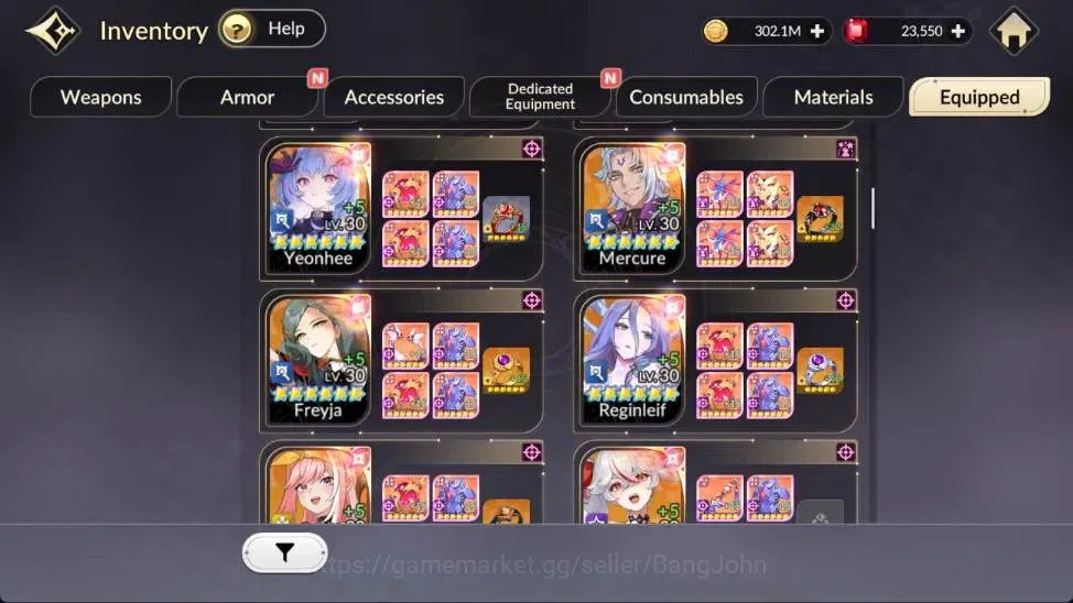 Seven Knights Re:Birth Accounts Global|FullEX5(Melia,Fai,Rosie,Juri,Gelidus)24TC6( image 8
