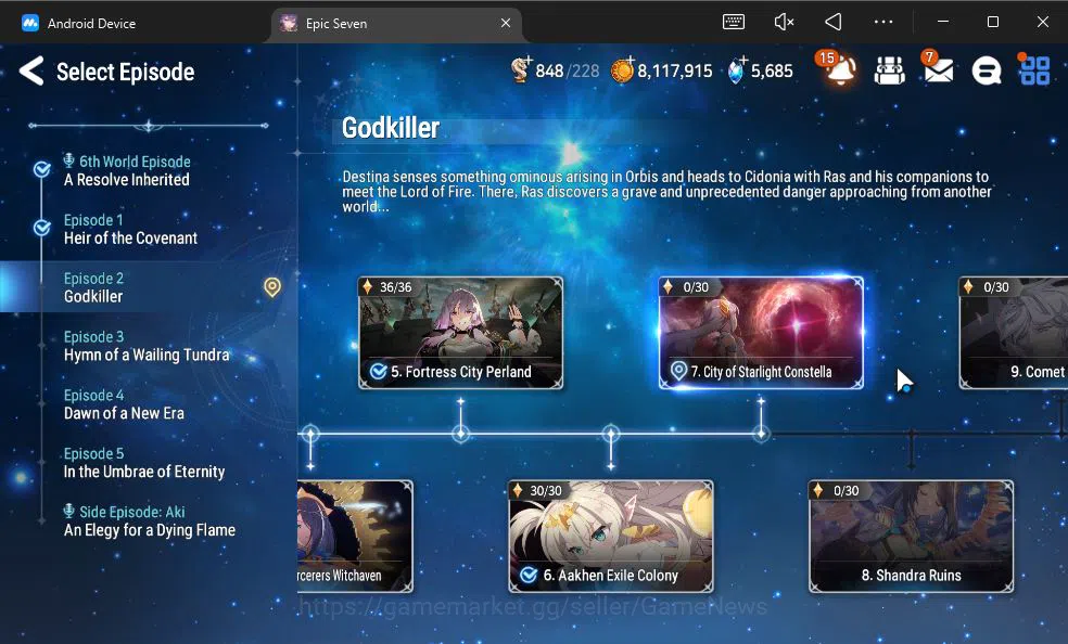 Epic Seven Accounts GBL Unverif|New Era|5 ML (Belian,E Ilynav,US Choux image 12