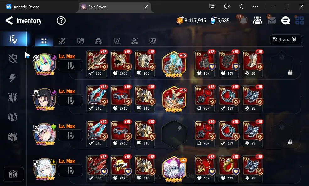 Epic Seven Accounts GBL Unverif|New Era|5 ML (Belian,E Ilynav,US Choux image 14