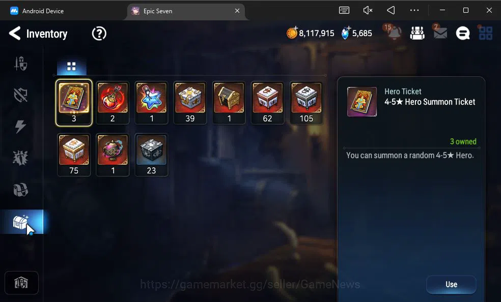Epic Seven Accounts GBL Unverif|New Era|5 ML (Belian,E Ilynav,US Choux image 18