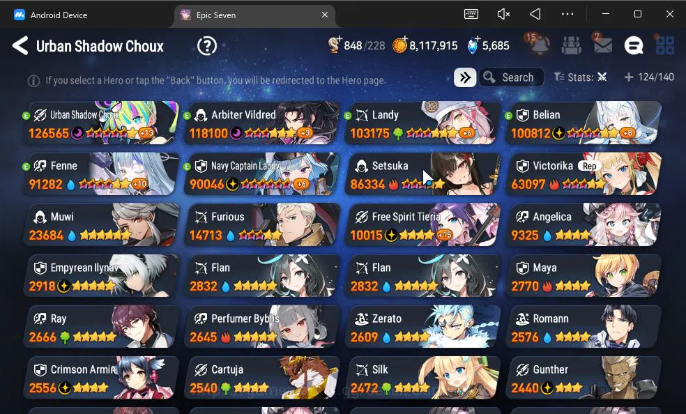 Epic Seven Accounts GBL Unverif|New Era|5 ML (Belian,E Ilynav,US Choux image 19