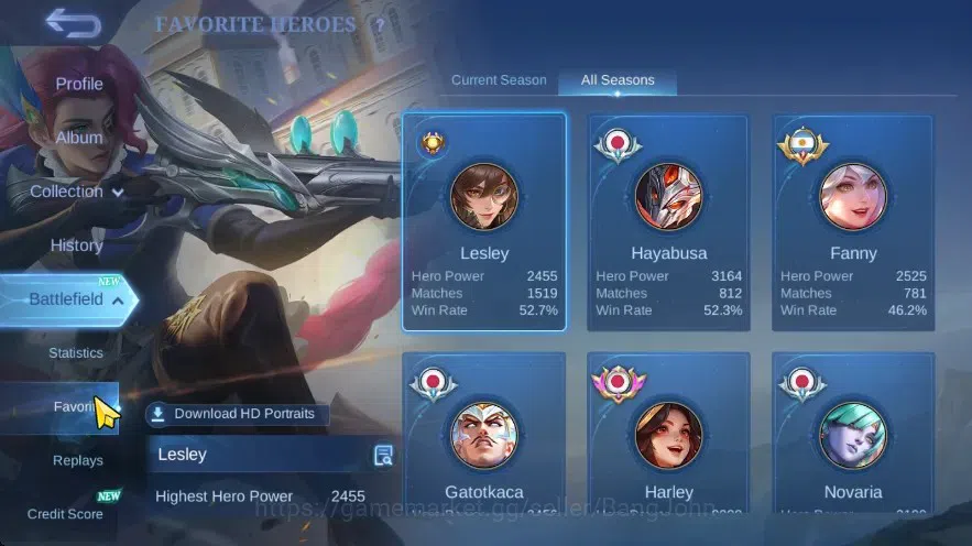 Mobile Legends: Bang Bang Accounts GLOBAL| Hero 132 Skin 293, ANN Haya, PRIME GR, VAL image 12