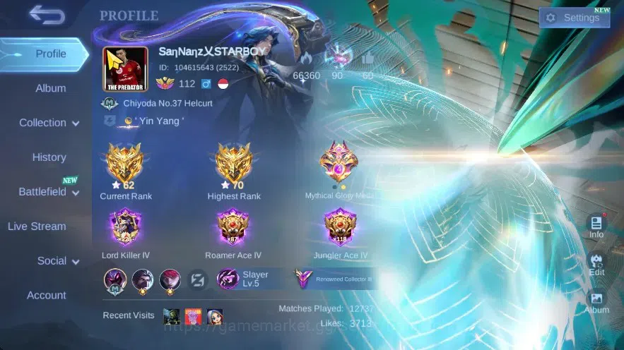 Mobile Legends: Bang Bang Accounts GLOBAL| Hero 132 Skin 293, ANN Haya, PRIME GR, VAL image 14