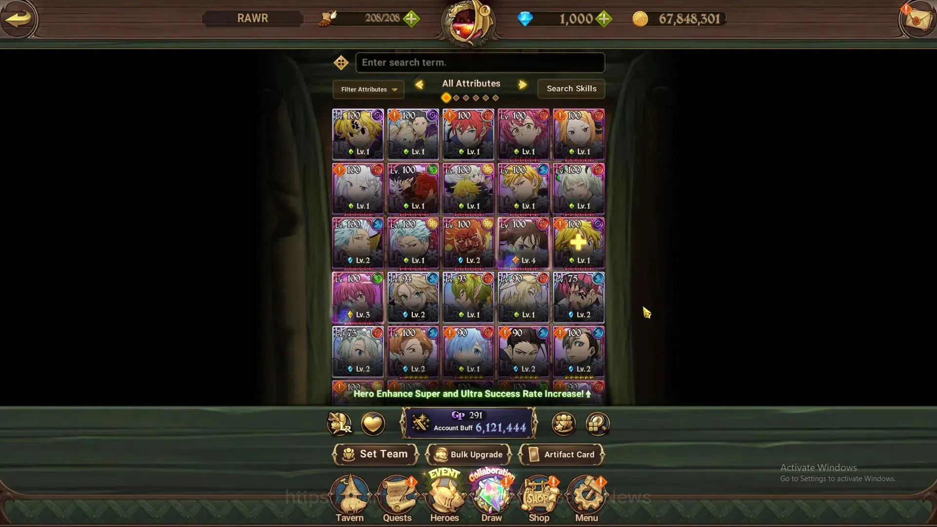 The Seven Deadly Sins: Grand Cross Accounts Global|6,1M CC|1K DM+139 LS|8 LR+8 UR+Many Colab|N image 6