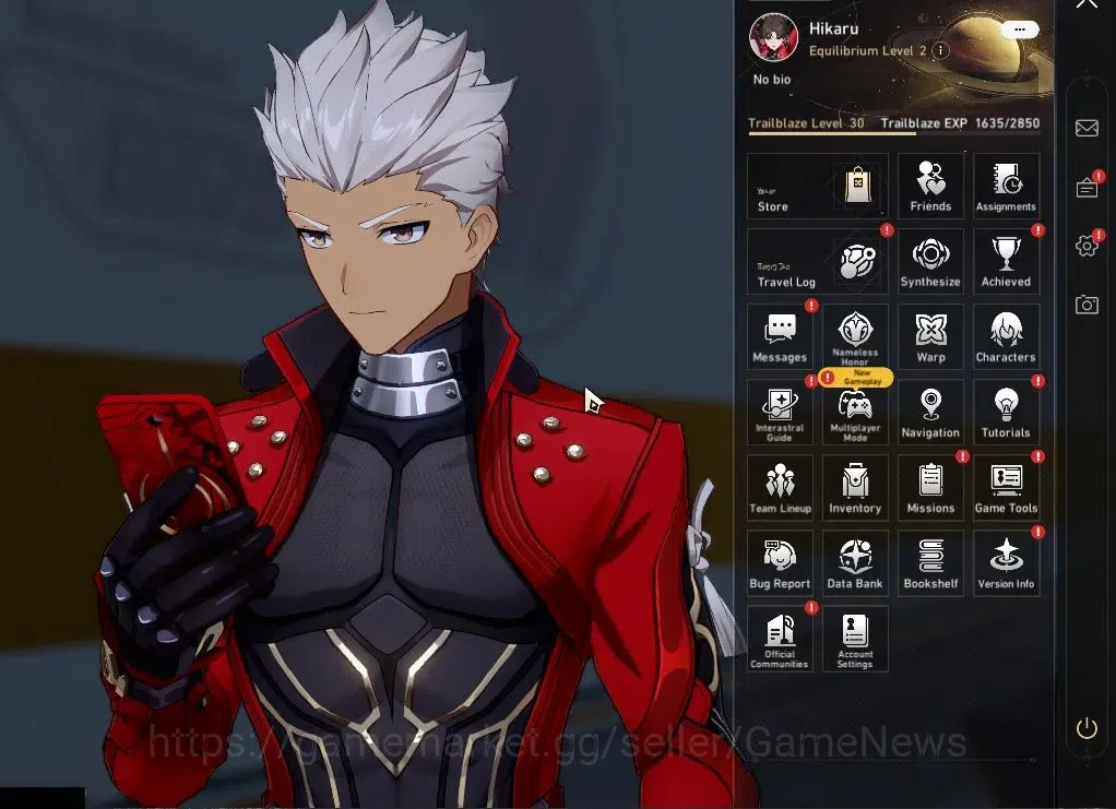 Honkai Star Rail Accounts Others Asia|TL 15|3 Char Limited|Rin Tohsaka,Archer,Huohuo & 1 Standard char (Himeko)|Male 1