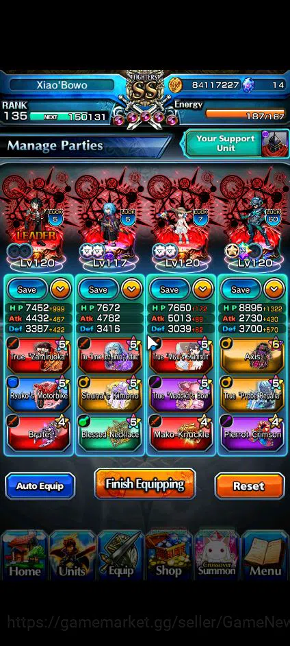 Grand Summoners Accounts Mid-Game Global|Rank 135|1 Sp.Art|25 Ascend|InumutaTW,Summer MiyuTW,ToumaTW,SayakaTW,DL 7