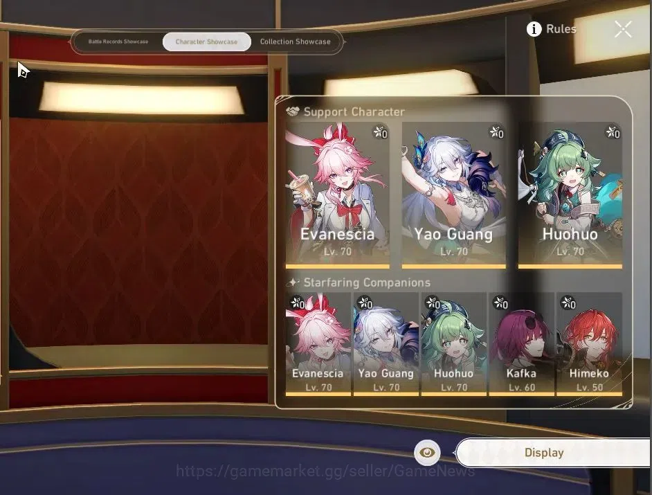 Honkai Star Rail Accounts Others Asia|TL 60|4 Limited|(Evanescia)+Sign Yao Guang,Huohuo,Kafka +3(Standard)|Female 2